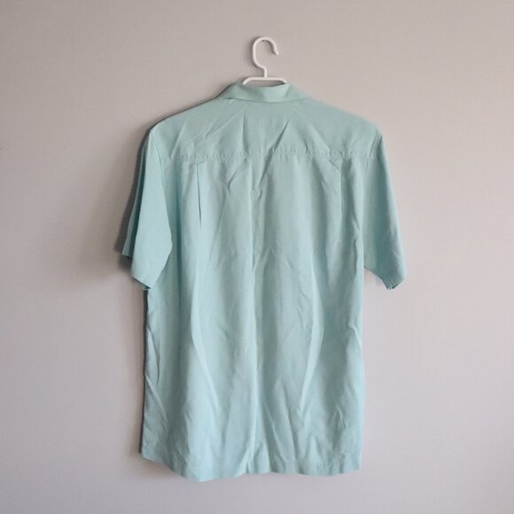 Tommy Bahama Mens Blue Sz S 100% Silk Buttoned Camp Short Sleeve Collared Top - Picture 2 of 14